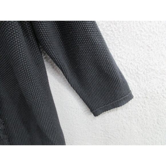 EILEEN FISHER Organic Cotton Silk Blend Open Front Cardigan Women's Small Frayed - Picture 3 of 14